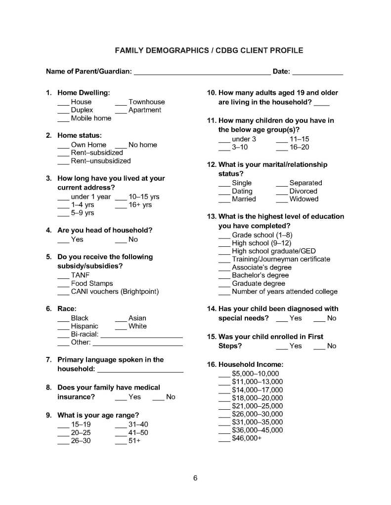 Image of clean, updated profile document.